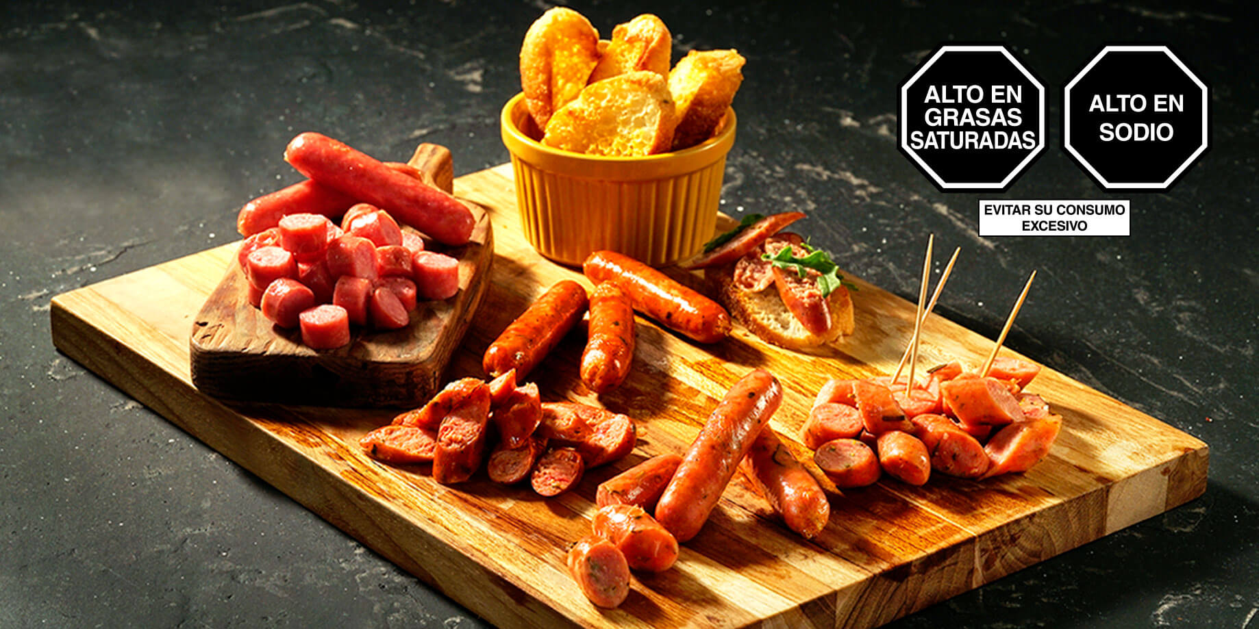 3 tostones con Jamón Glasé